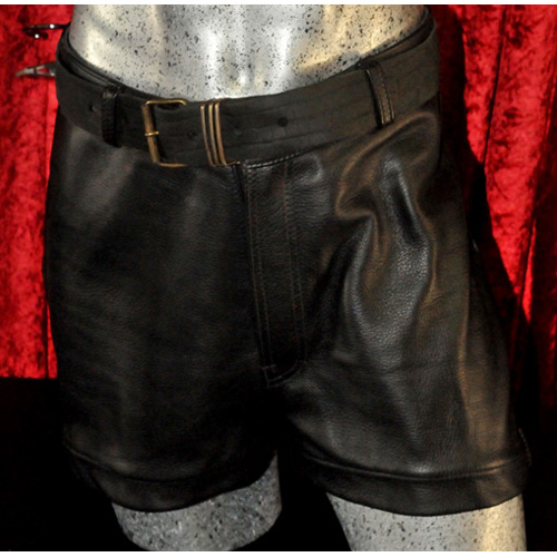 Leather Shorts with Belt