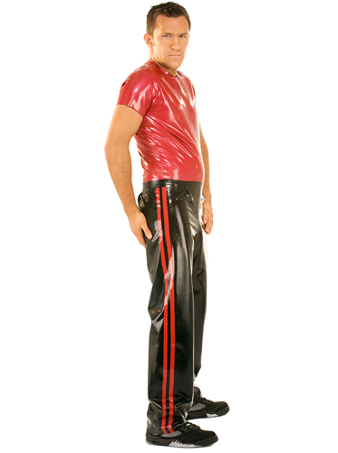 Latex Rubber Joggers - Red